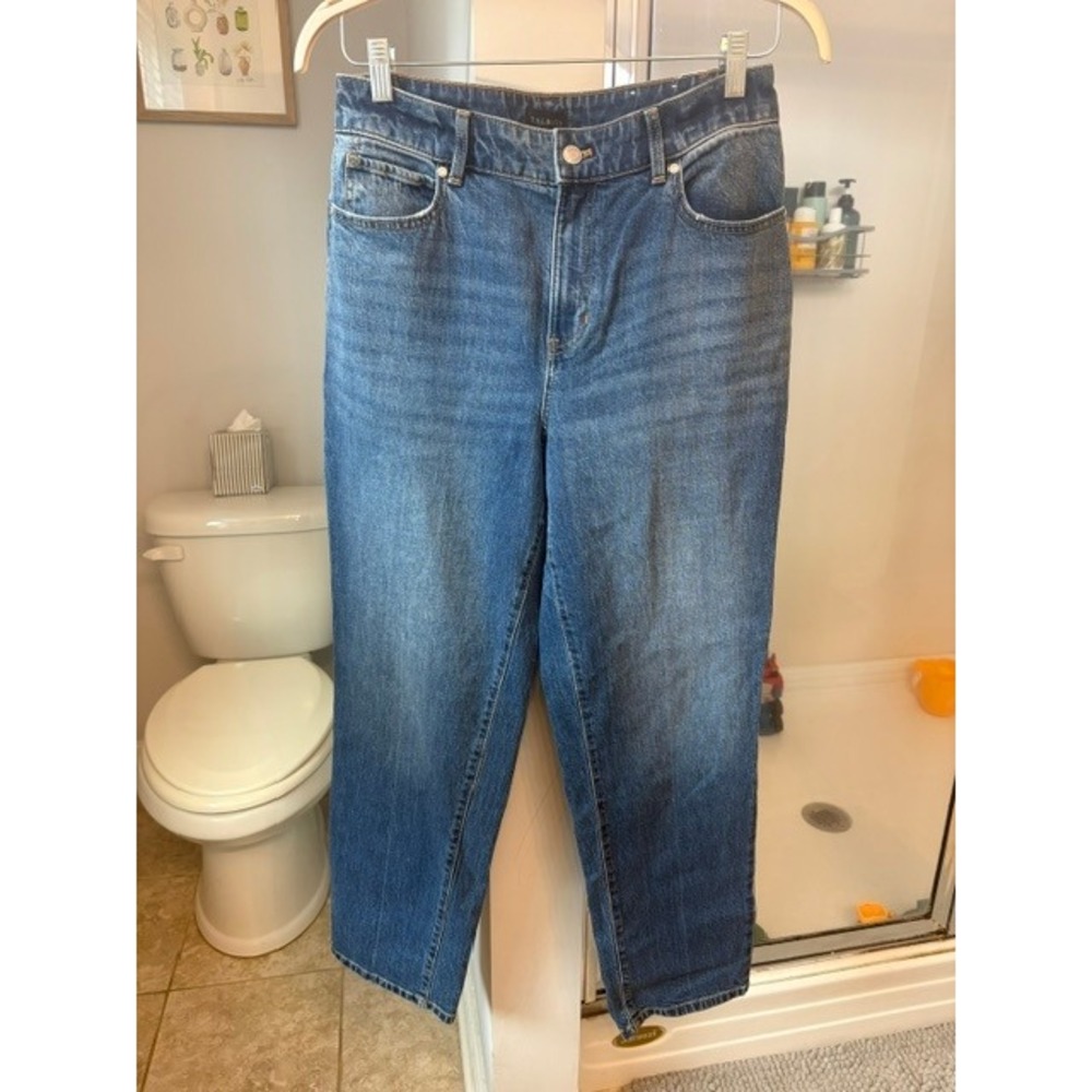 Talbots High Waist Relaxed Jeans Women's 8P Petite Medium Wash Straight Leg